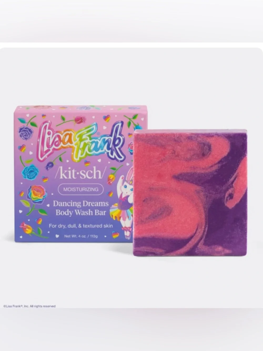 Kitsch x Lisa Frank Dancing Dreams Body Wash Bar. New in Box